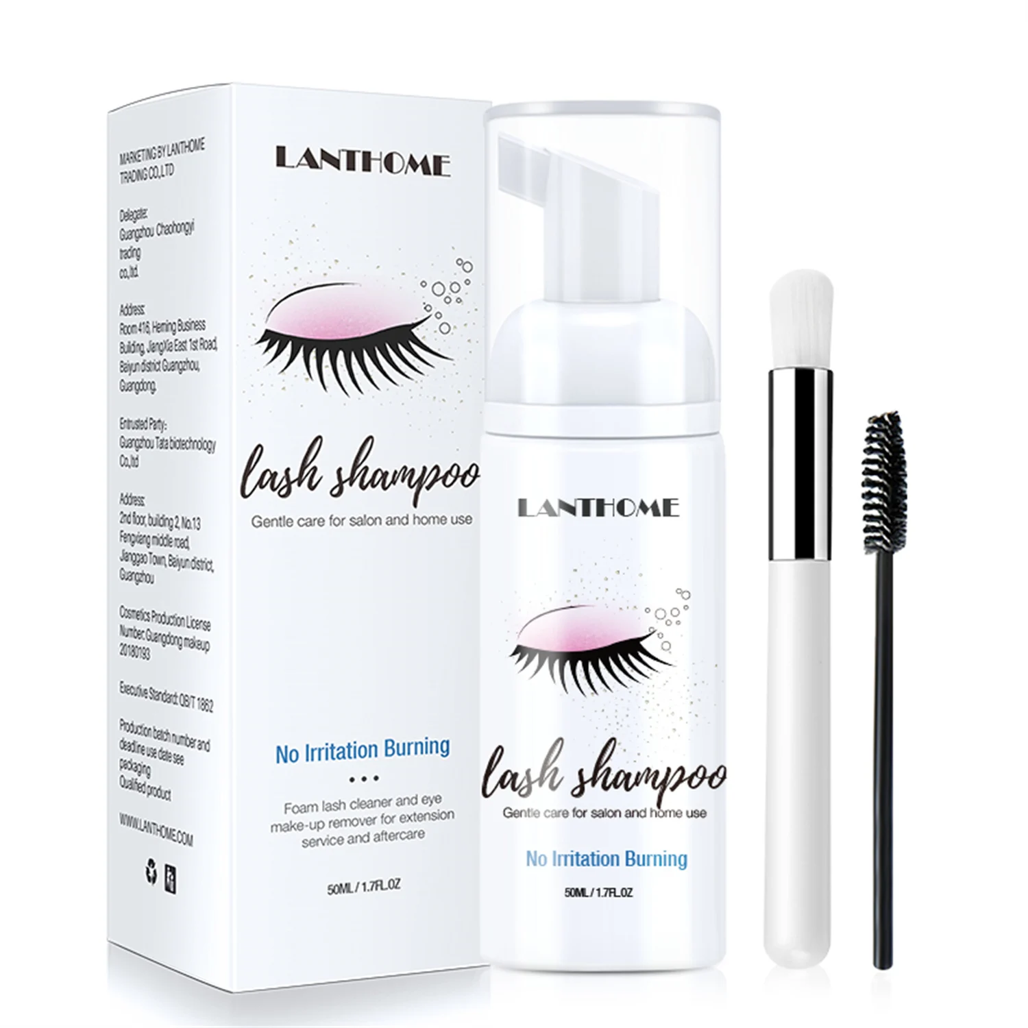 Eyelash Extension Wash Kit - 50ml Lanthome szampon do przedłużania rzęs
