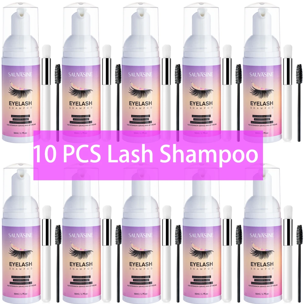Eyelash Extension Wash Kit - 5/10PCS 50ML Szampon do przedłużania rzęs