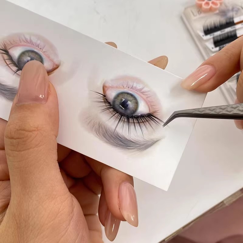 Eyelash Extension Course - Karty do mapowania rzęs wielokrotnego użytku