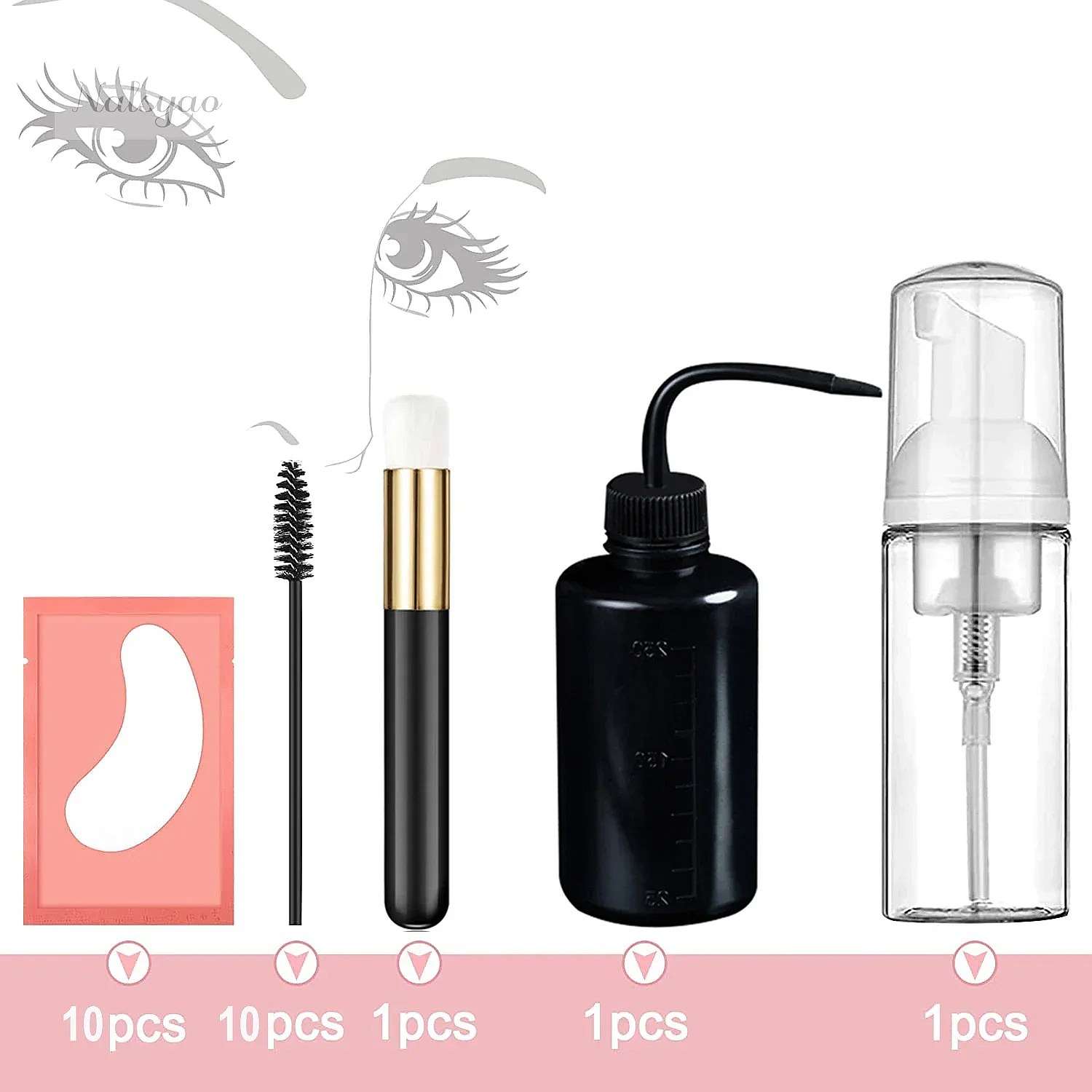 Zestaw do czyszczenia rzęs po  – Eyelash Extension Wash Kit recenzja i cena