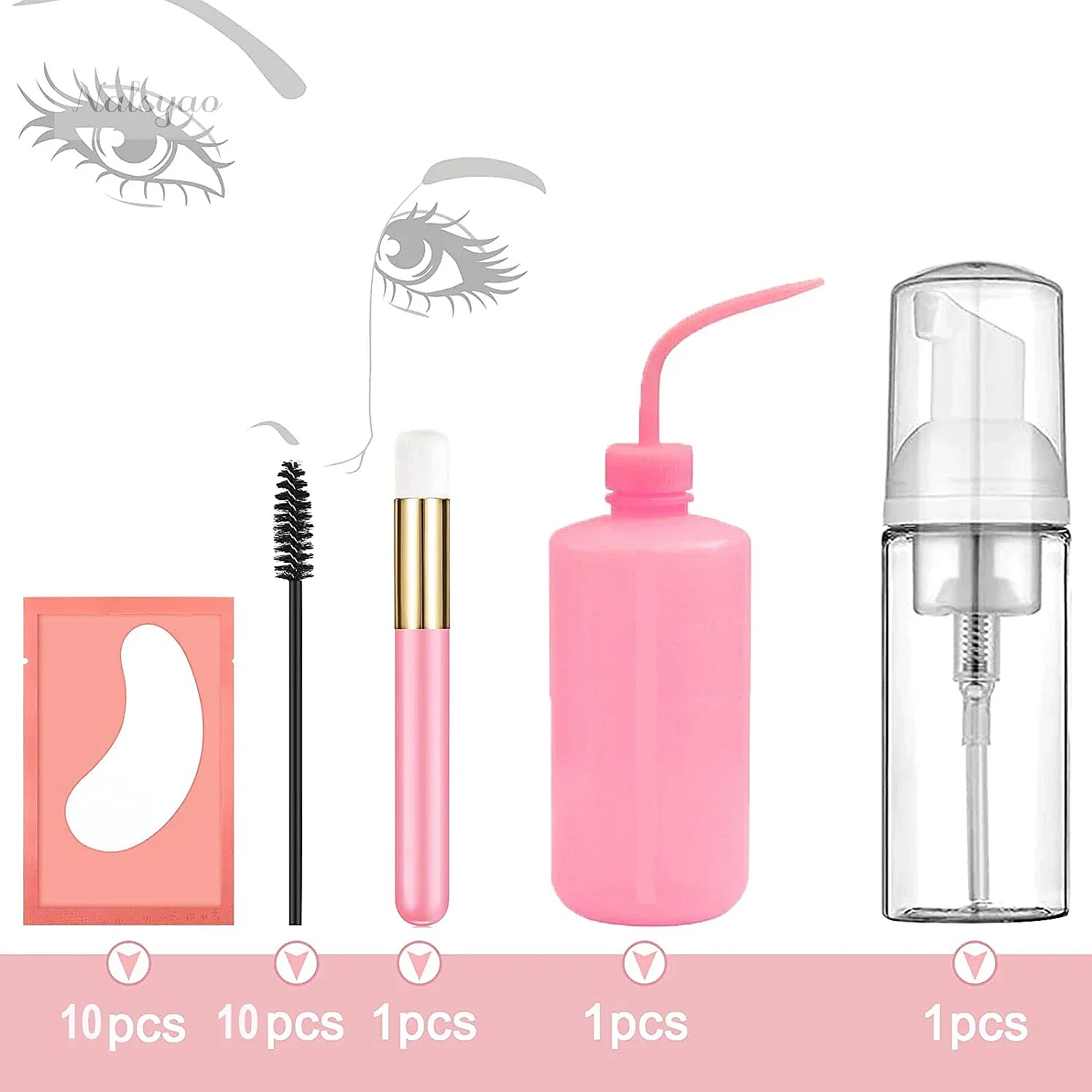 Zestaw do czyszczenia rzęs po  – Eyelash Extension Wash Kit recenzja i cena
